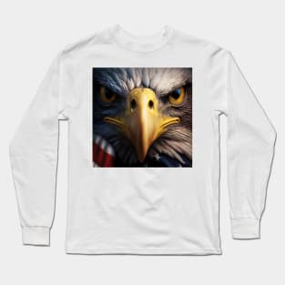 USA, Bald Eagle, America, American Flag, Long Sleeve T-Shirt